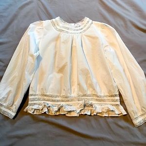 ZARA Embroidered lace blouse